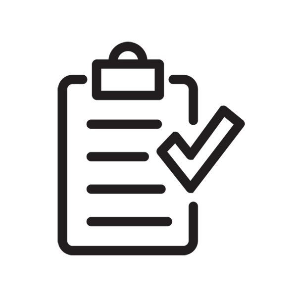 clipboard for school standards and testing icon