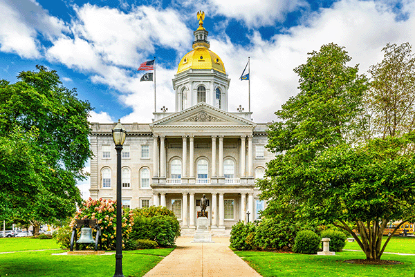 NH Statehouse in Concord in summer